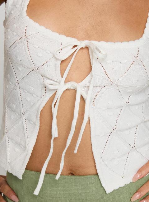 Giulia Knit Top White Product Image