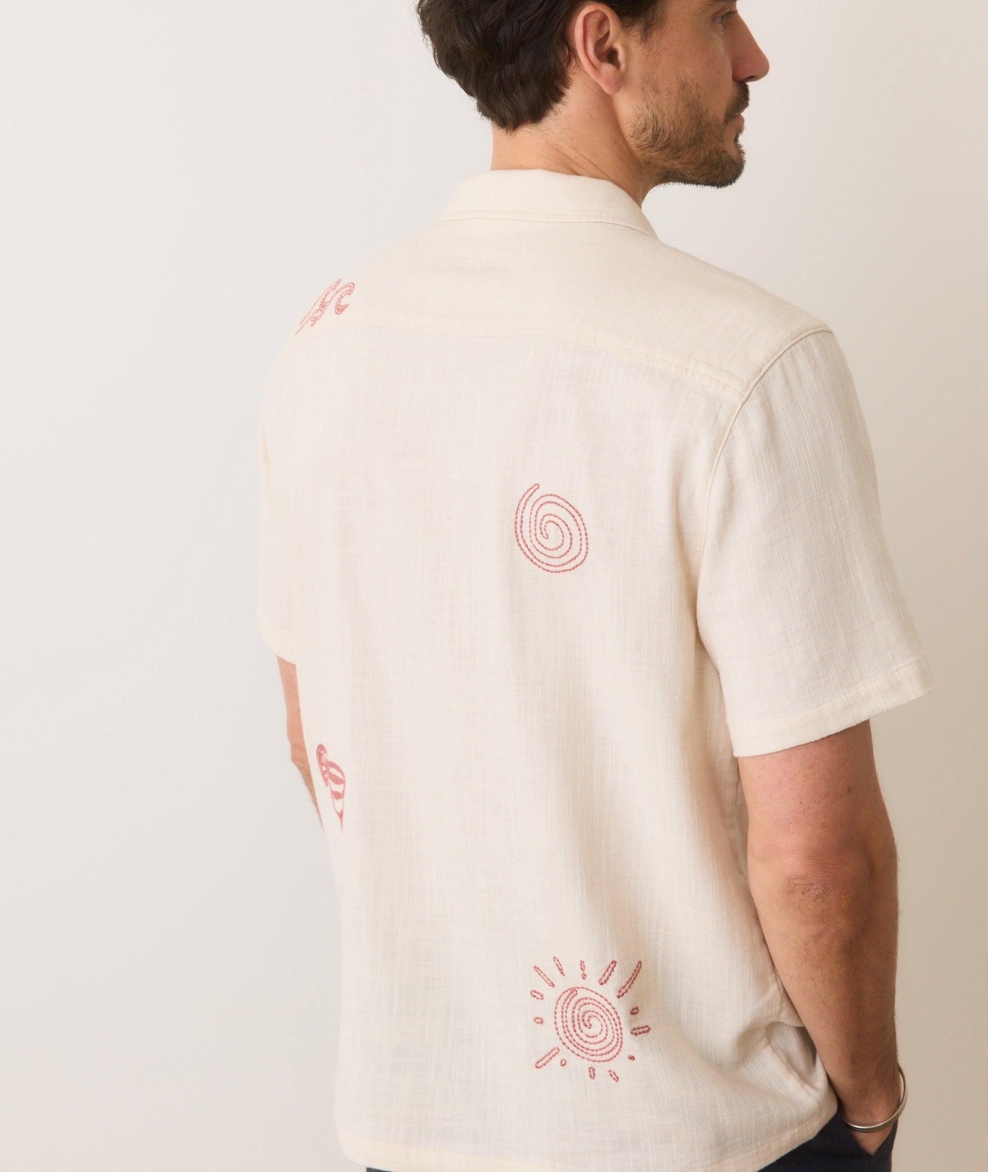 Stretch Selvage Embroidered Resort Shirt Product Image