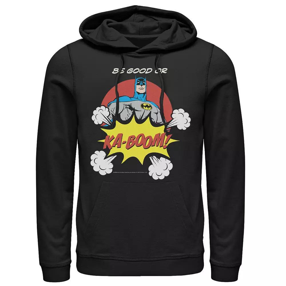 Men's DC Comics Batman Ka-Boom Pop Art Text Poster Hoodie, Size: 3XL, Black Product Image