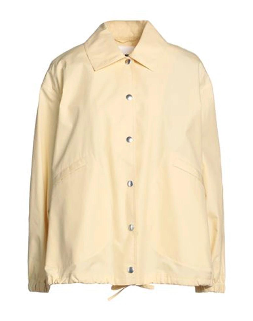 JIL SANDER Woman Jacket Light Yellow Size 6 Cotton Product Image