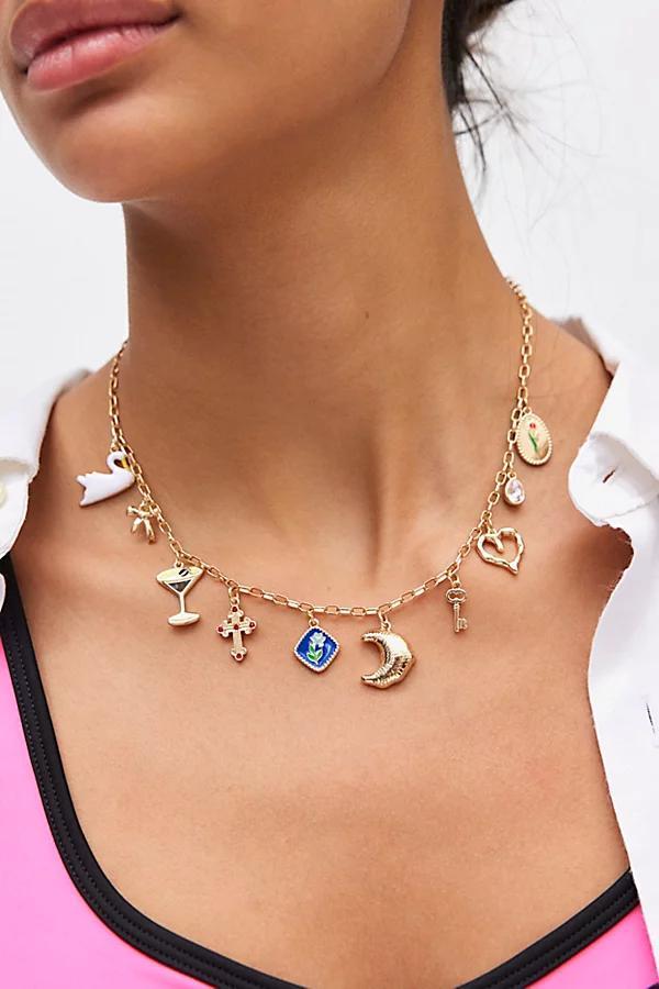 Danika Charm Necklace Womens at Urban Outfitters Product Image