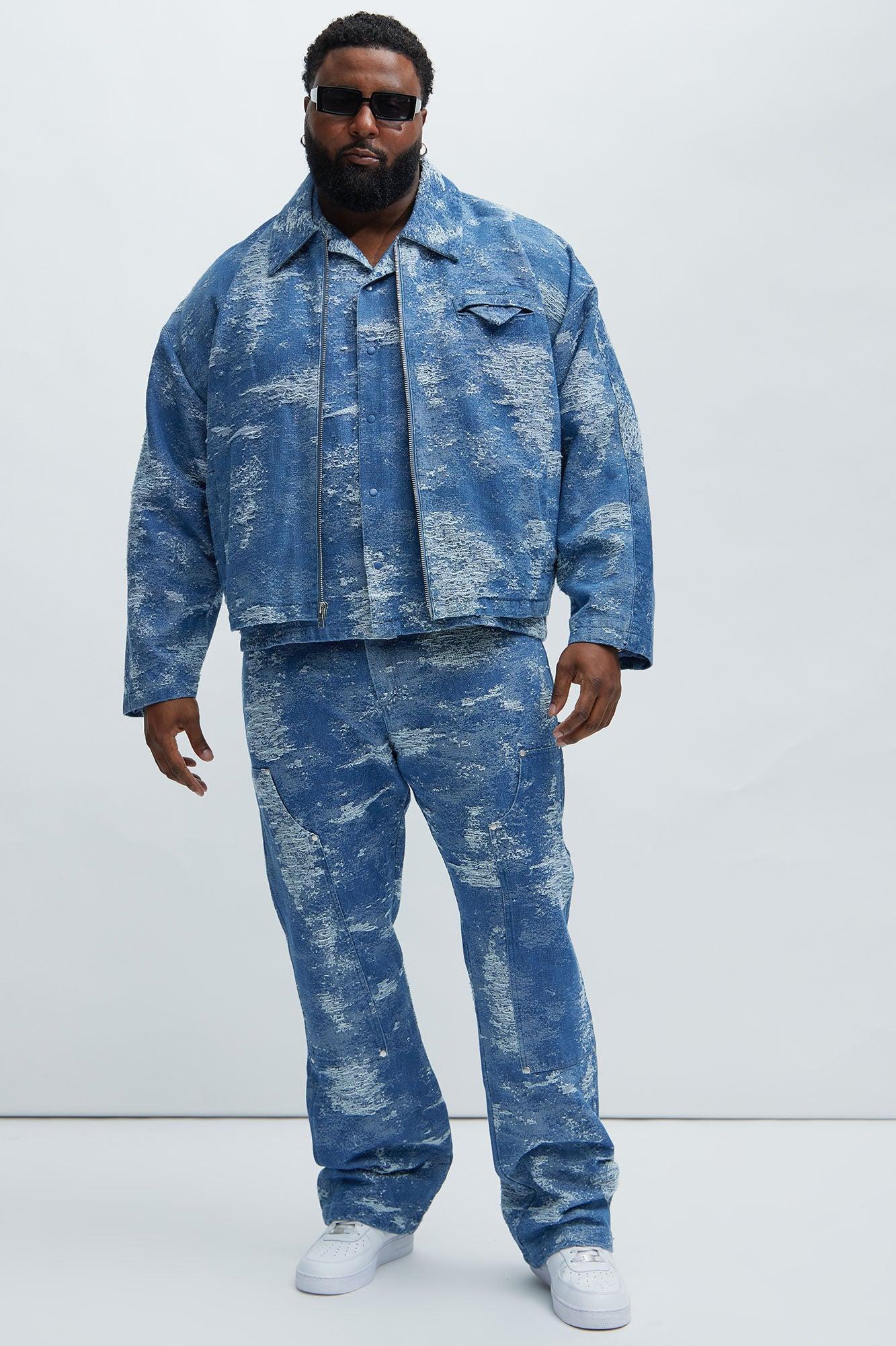 Cloud 9 Textured Cropped Jacket - Light Blue Product Image