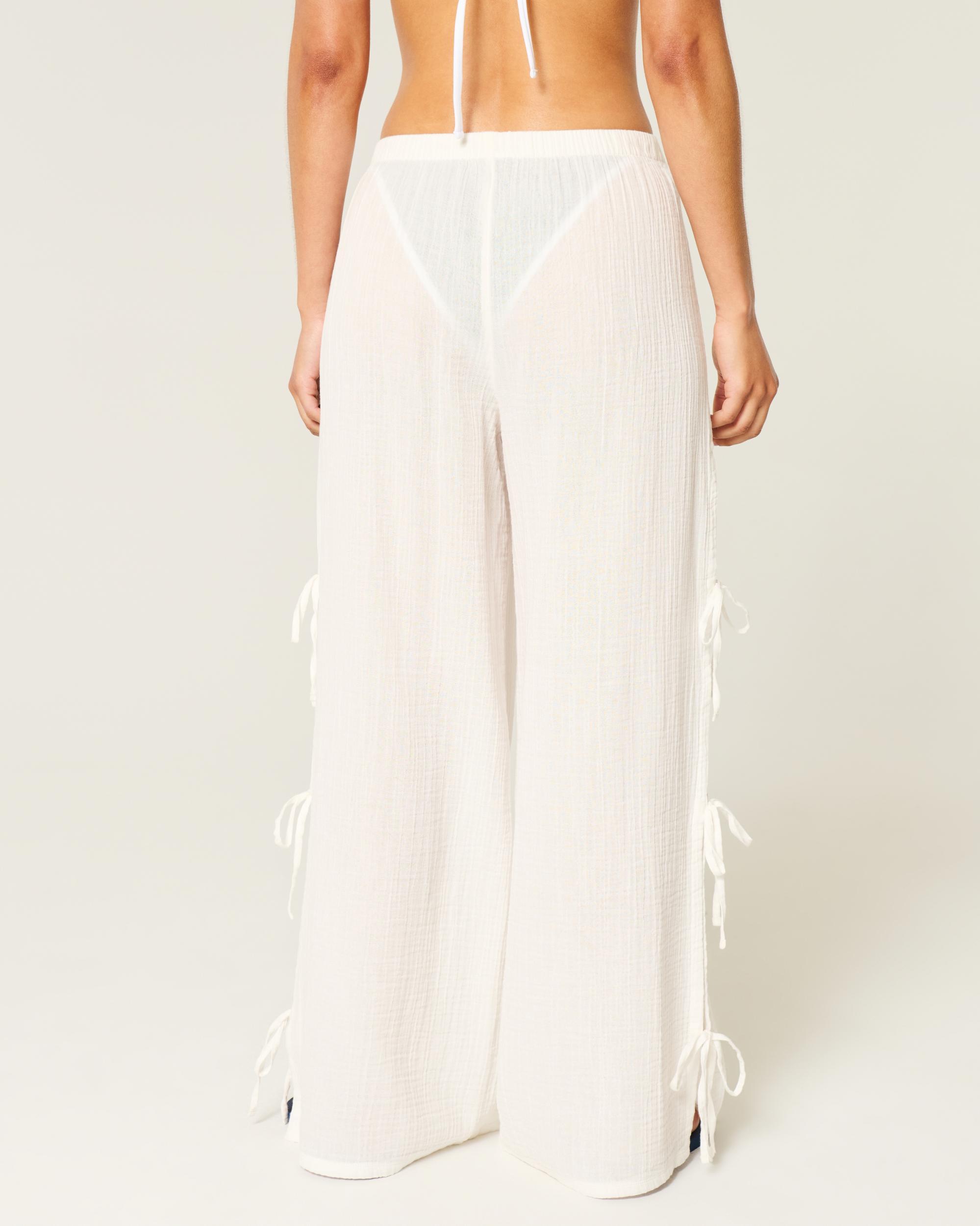 Gauze Wide-Leg Pants Product Image