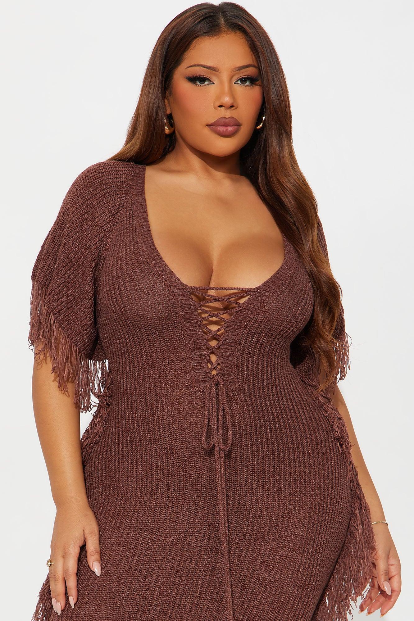 Tatiana Knit Maxi Dress - Mocha Female Product Image