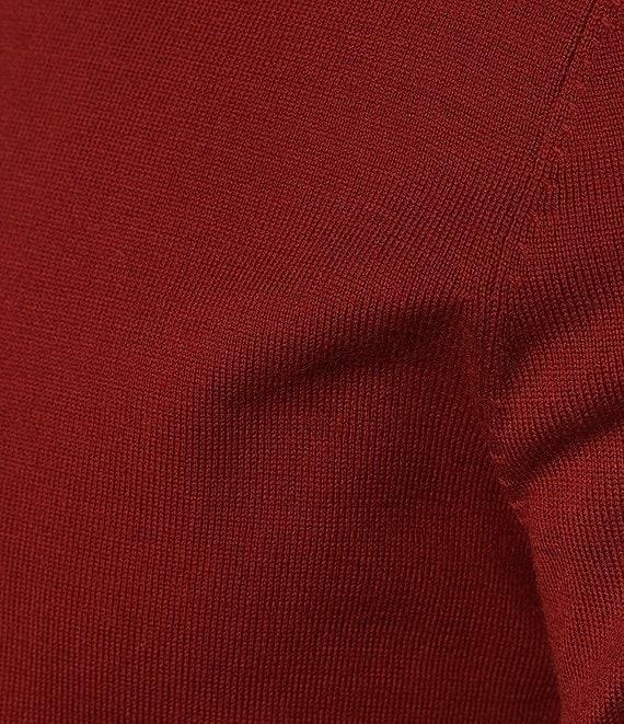 Murano Solid Performance Textured Long Sleeve Crew Neck Sweater Product Image