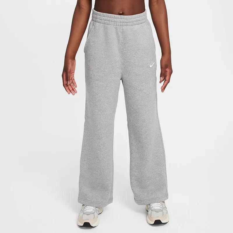 Unisex Nike Sportswear Club Fleece Girls Wide-Leg Pants | FZ6774-063 Product Image