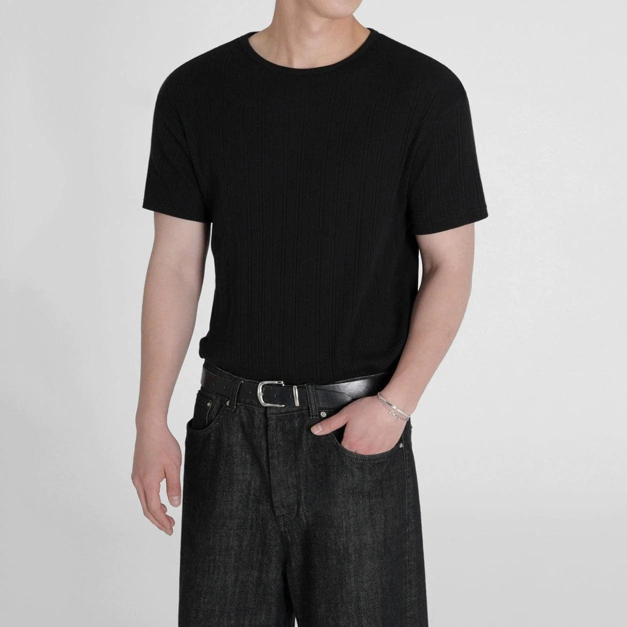 RT No. 18606 VERTICAL KNIT SHORT SLEEVE Product Image