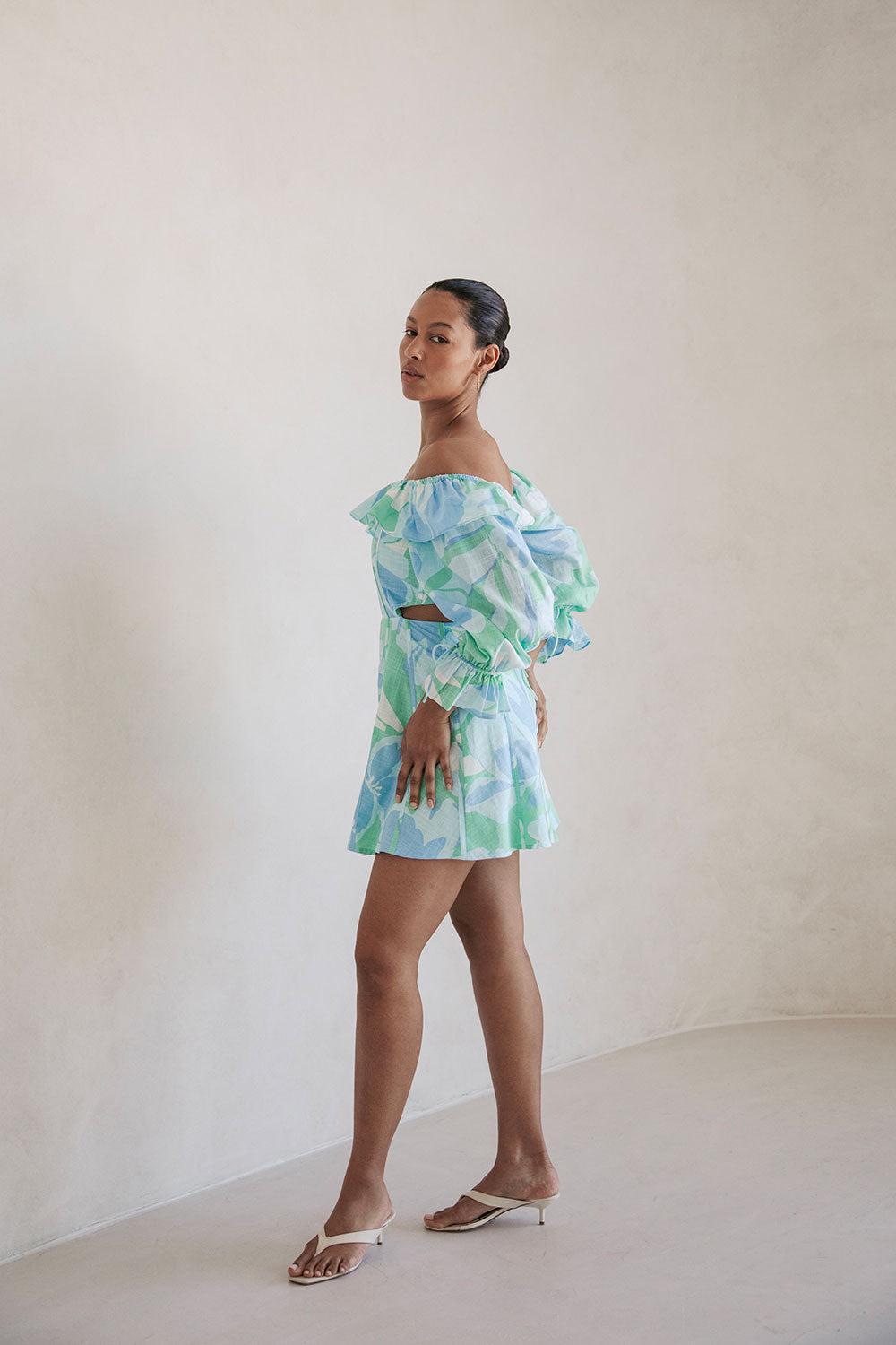 Backless Elisha Dress - Spring Petals Product Image