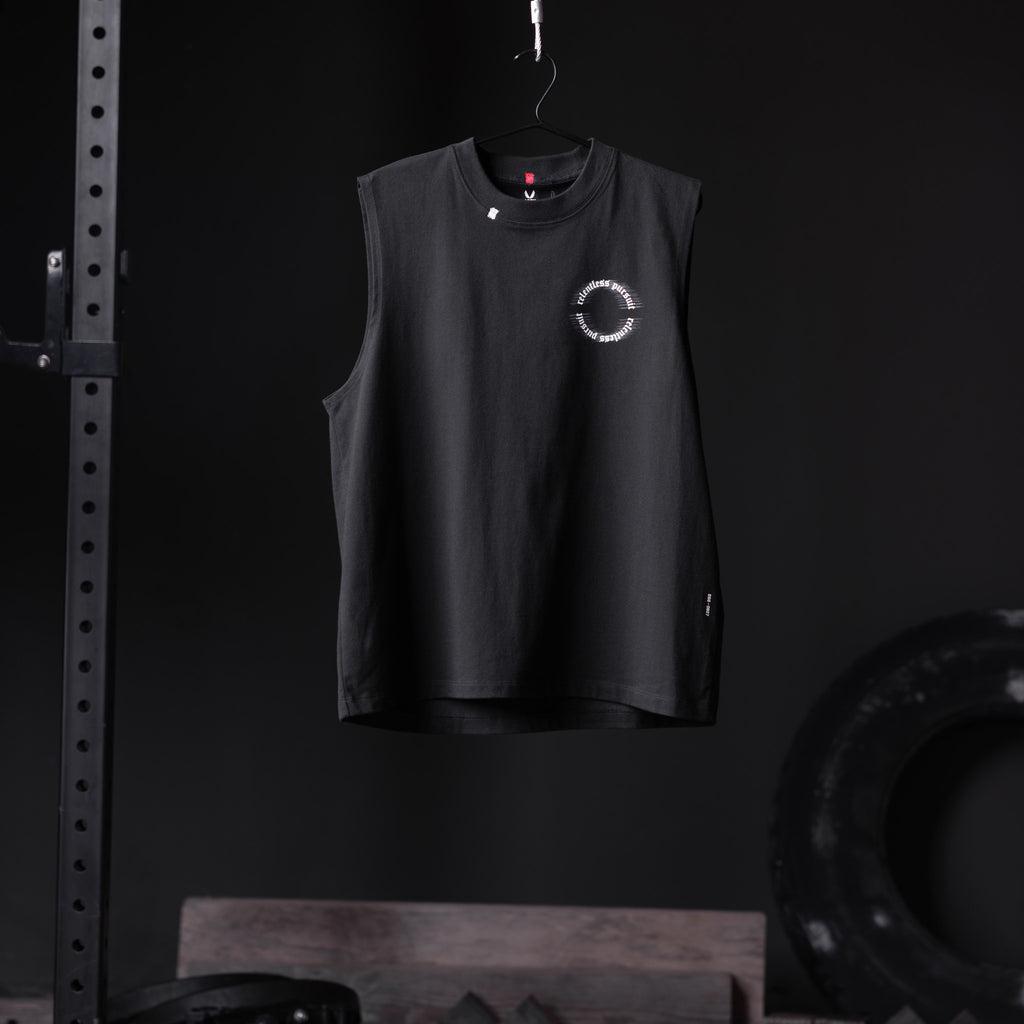 0807. Tech Essential™ Relaxed Cutoff - Black "RP Blur" Product Image