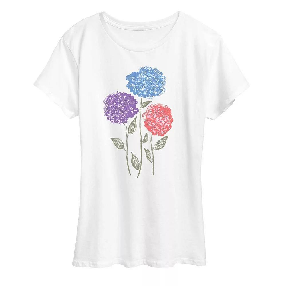 Women's Hydrangeas Graphic Tee, Girl's,  Product Image