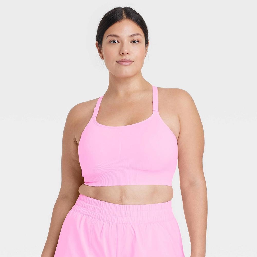 Womens Seamless Medium Support Cami Sports Bra - All In Motion Light L Product Image