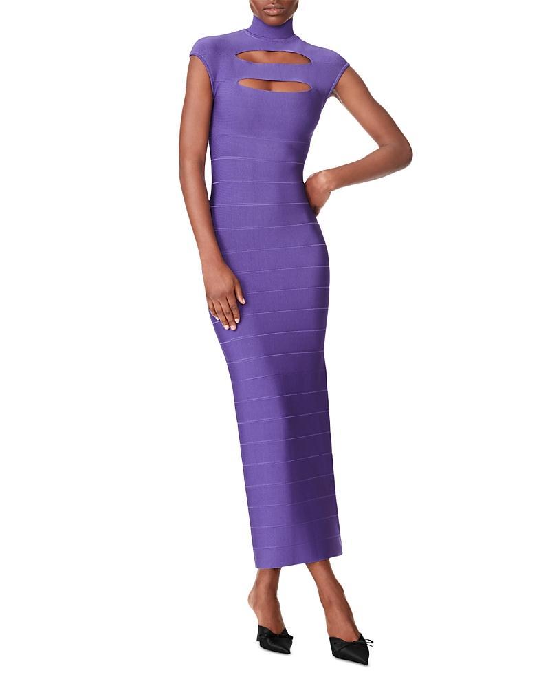 Herve Leger Icon Cap Sleeve Cut-Out Gown Product Image