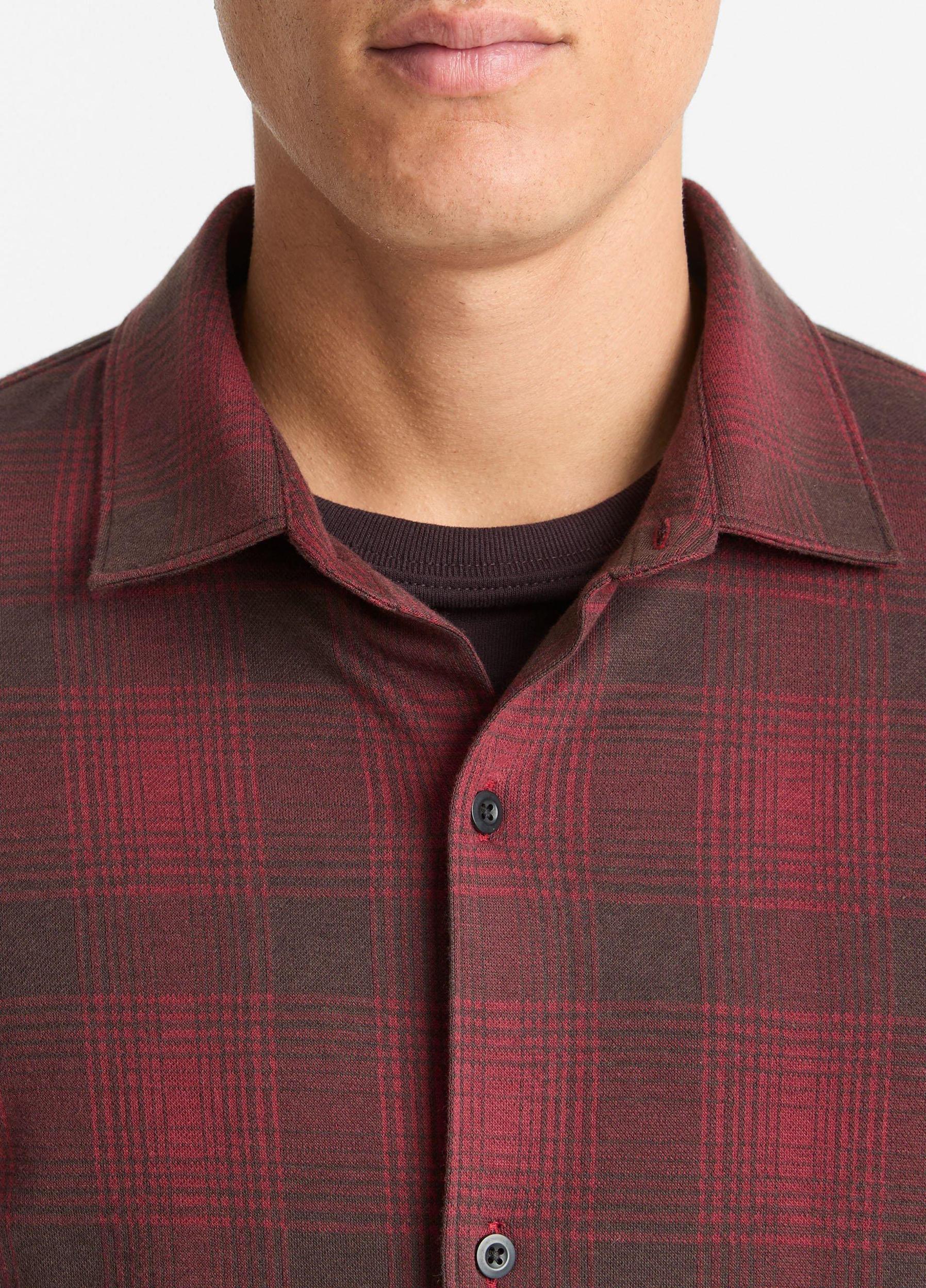 Ombré Plaid Cotton-Blend Shirt Product Image