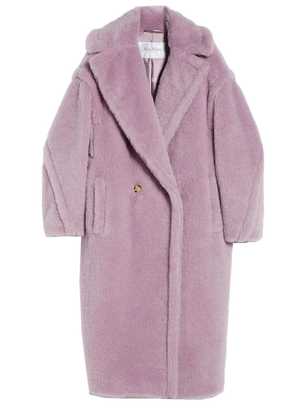 Teddy Bear Icon Coat In Violet Product Image