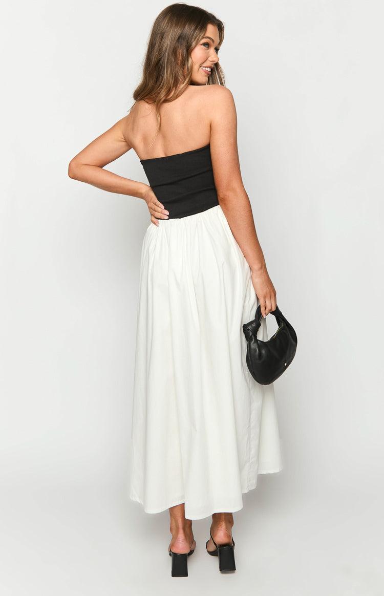 Wakerley Black Contrast Strapless Maxi Dress Product Image