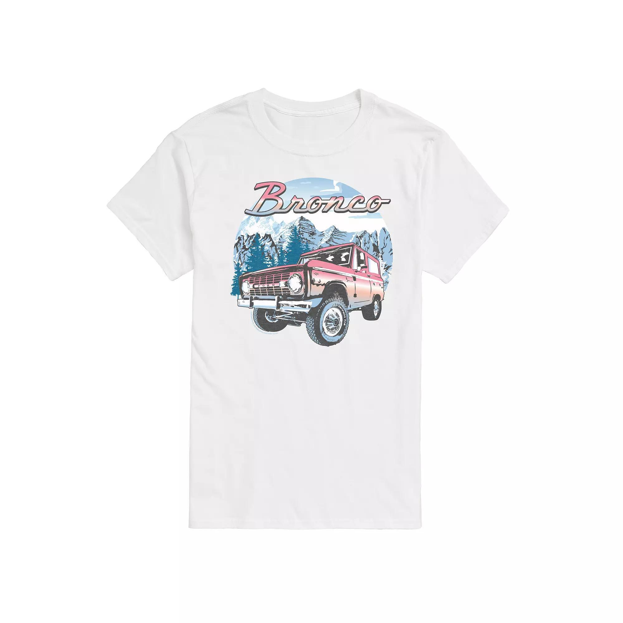 Big & Tall Ford Bronco Snowy Mountains Graphic Tee, Men's, Size: 6XB, White Product Image