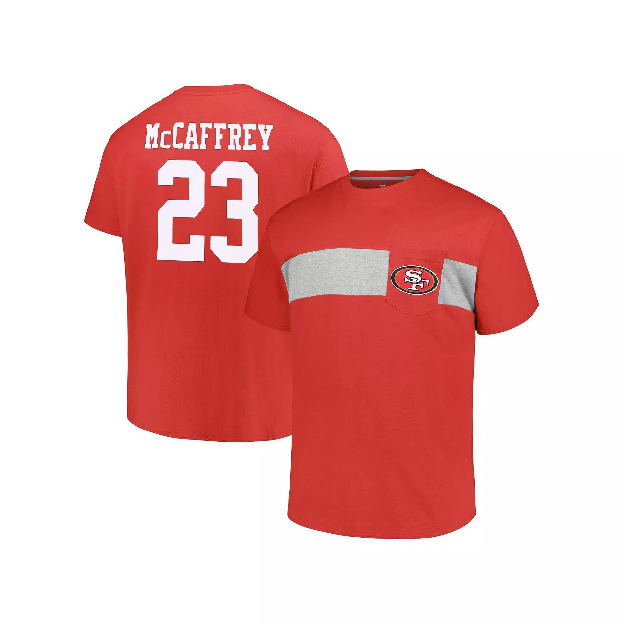 Men's Fanatics Christian McCaffrey Scarlet San Francisco 49ers Big & Tall T-Shirt,  Product Image