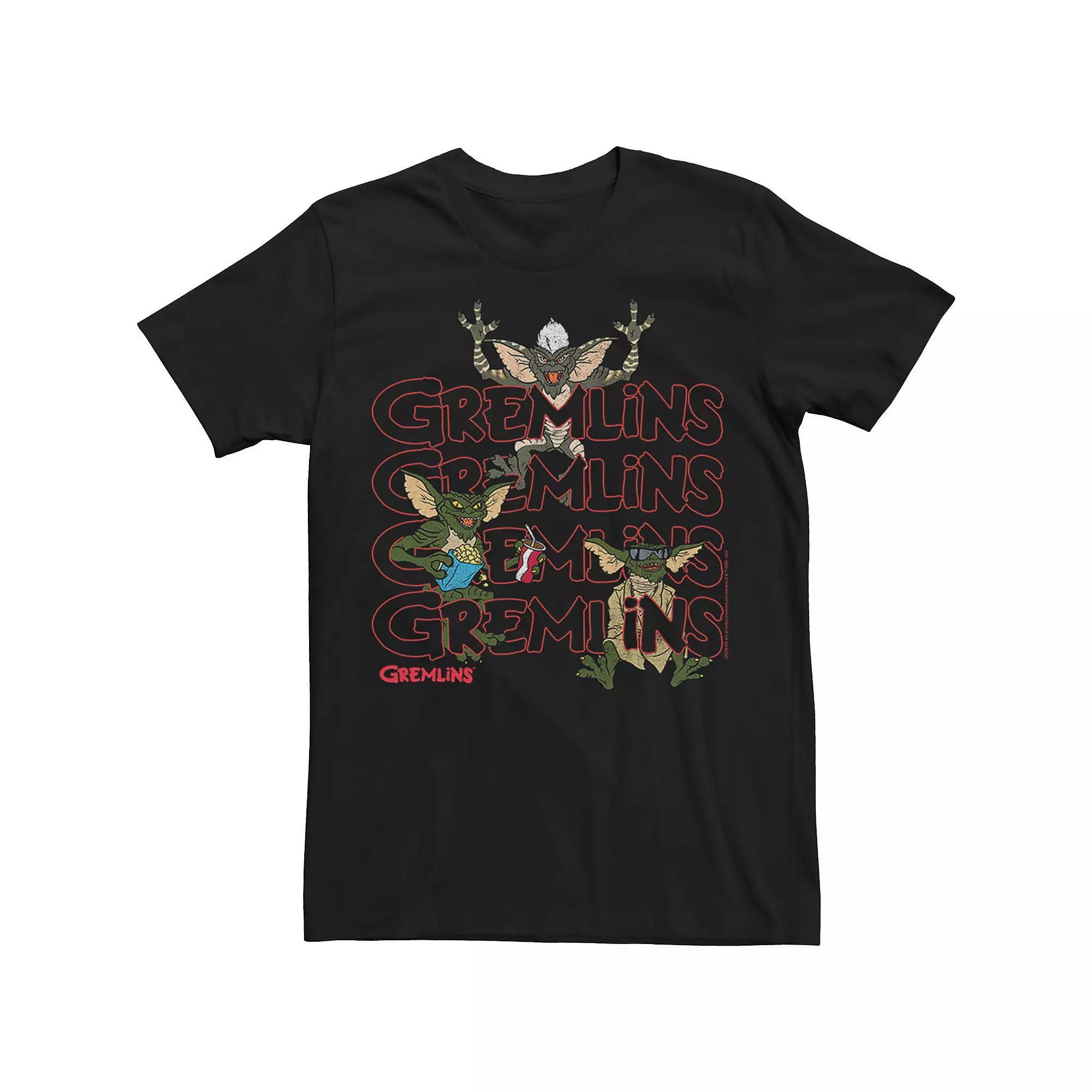 Men's Gremlins Text Stack Tee,  Product Image