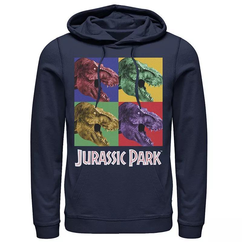 Men's Jurassic Park Four Square Dino Pop Art Style Hoodie,  Product Image