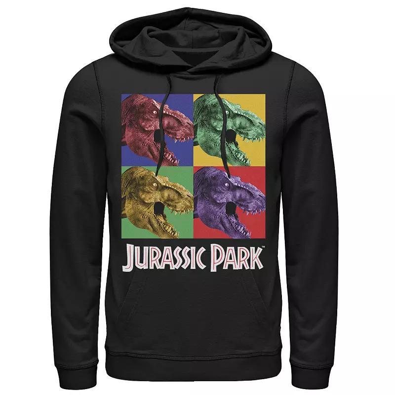 Men's Jurassic Park Four Square Dino Pop Art Style Hoodie,  Product Image