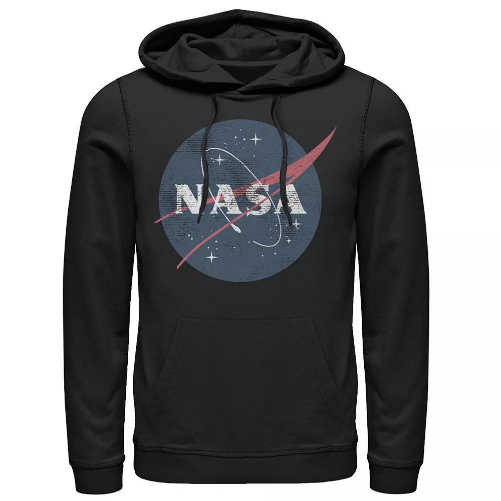 Mens NASA Distressed Simple Circle Logo Graphic Hoodie Product Image