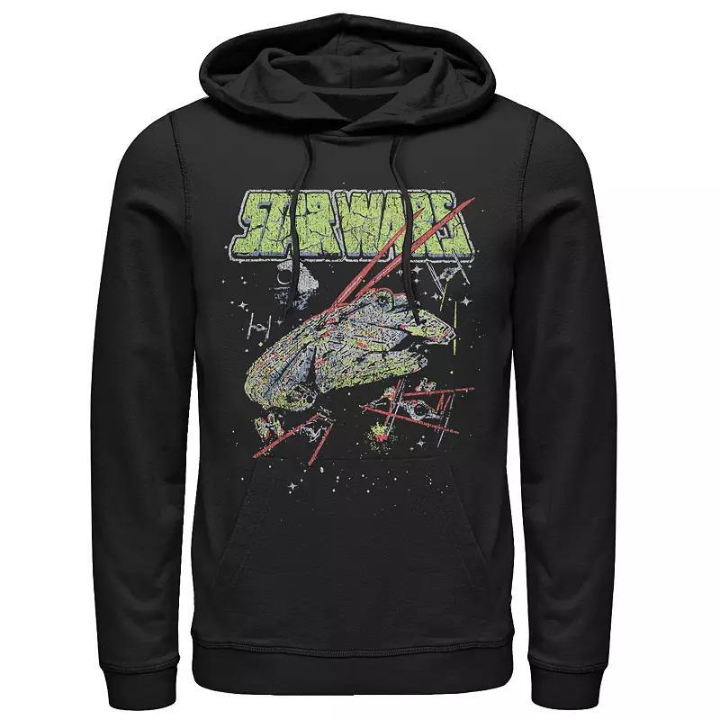 Mens Star Wars Millennium Falcon Block Text Logo Hoodie, Boys Product Image