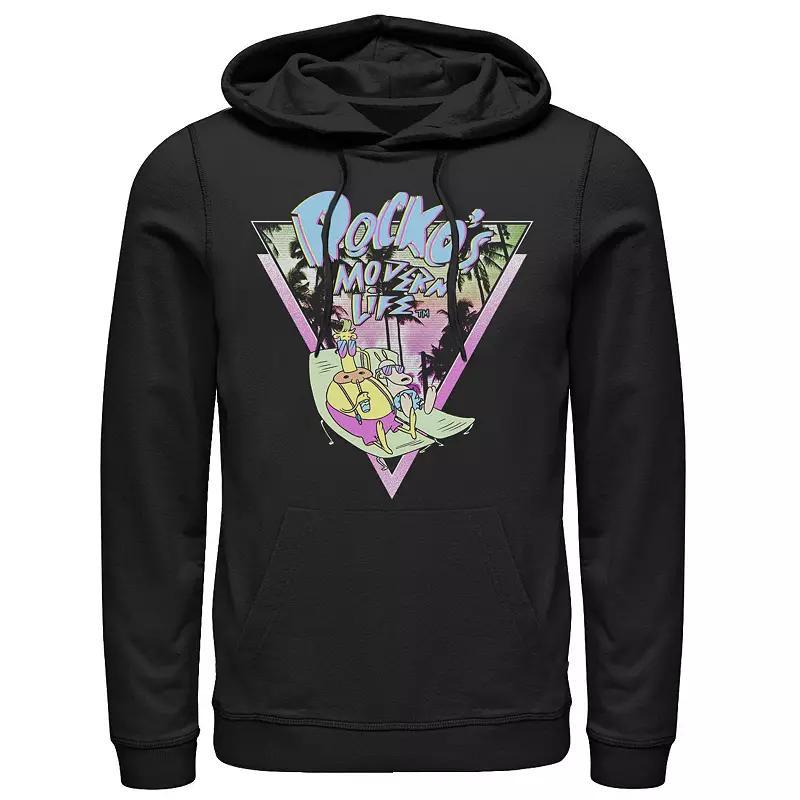 Mens Rockos Modern Life Modern Retro Neon Logo Hoodie Product Image