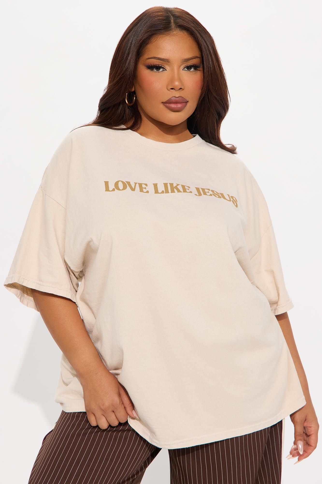Trust In The Lord Oversized Tee - Sand Product Image