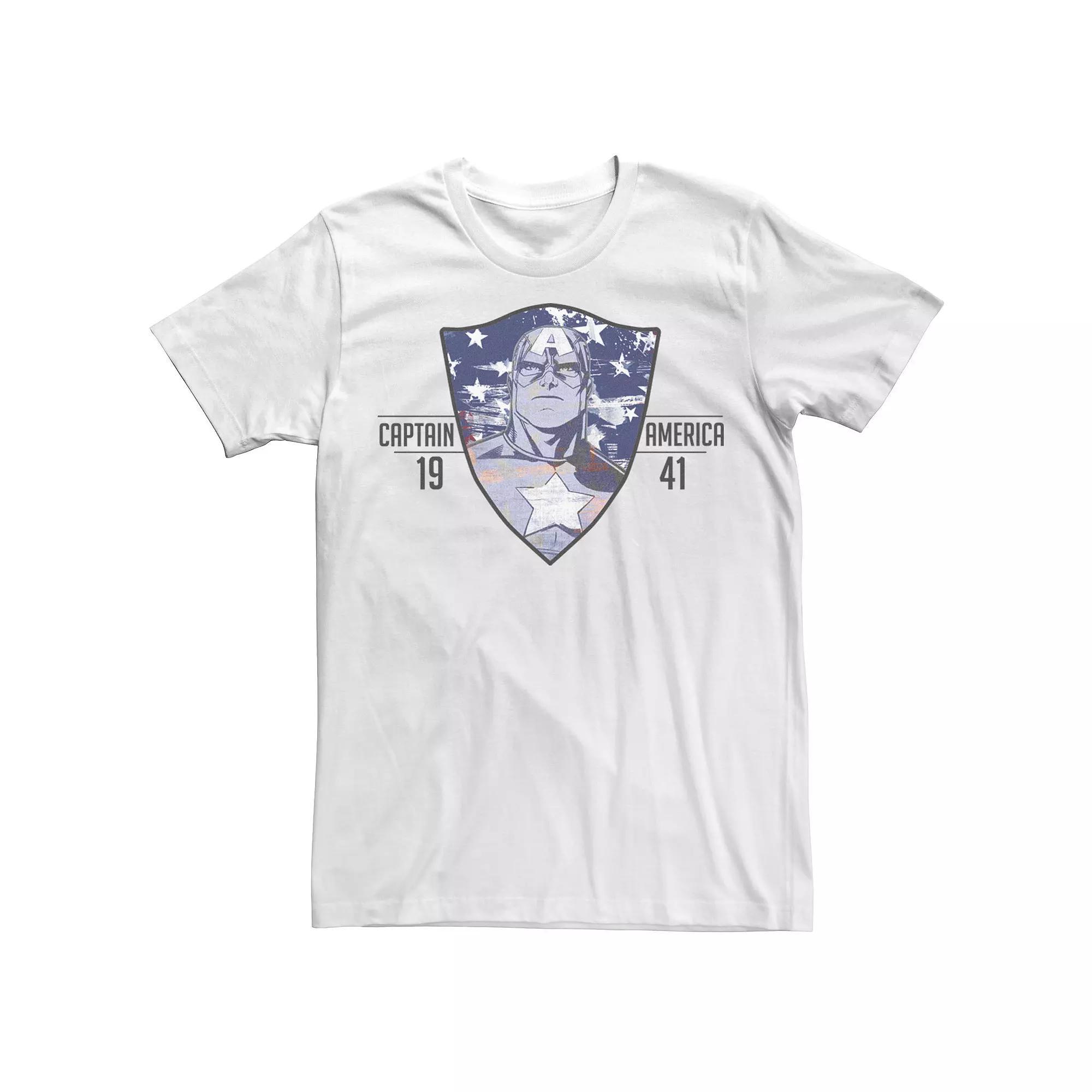 Men's Marvel Captain America Shield Banner 1941 Tee,  Product Image