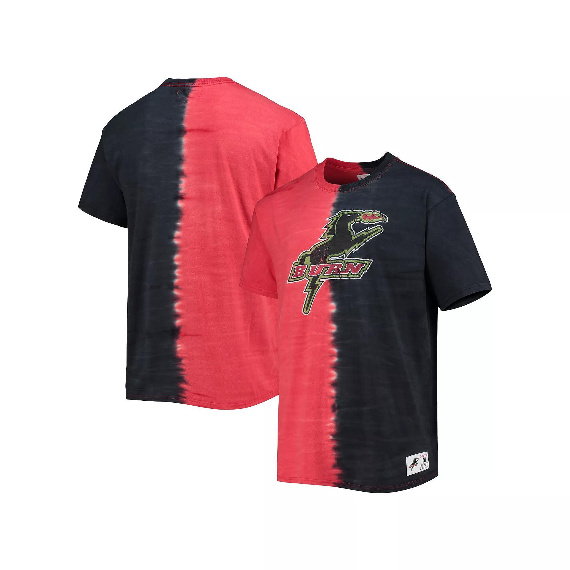 Men's Mitchell & Ness Red Dallas Burn Vertical Tie-Dye Top, Size: Medium, Fcd Red Product Image