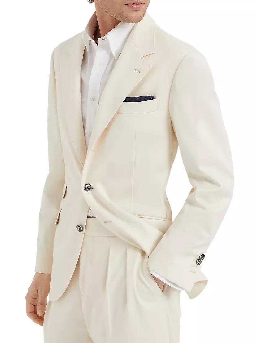 Comfort Cotton and Cashmere Denim Deconstructed Cavallo Blazer Product Image