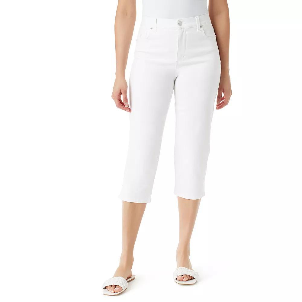 Petite Gloria Vanderbilt Amanda Stretch Straight-Fit Capri Pants, Womens Product Image