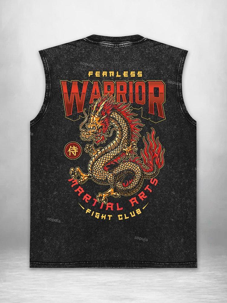 Vintage Dragon Art Graphic Acid Washed Tank Product Image