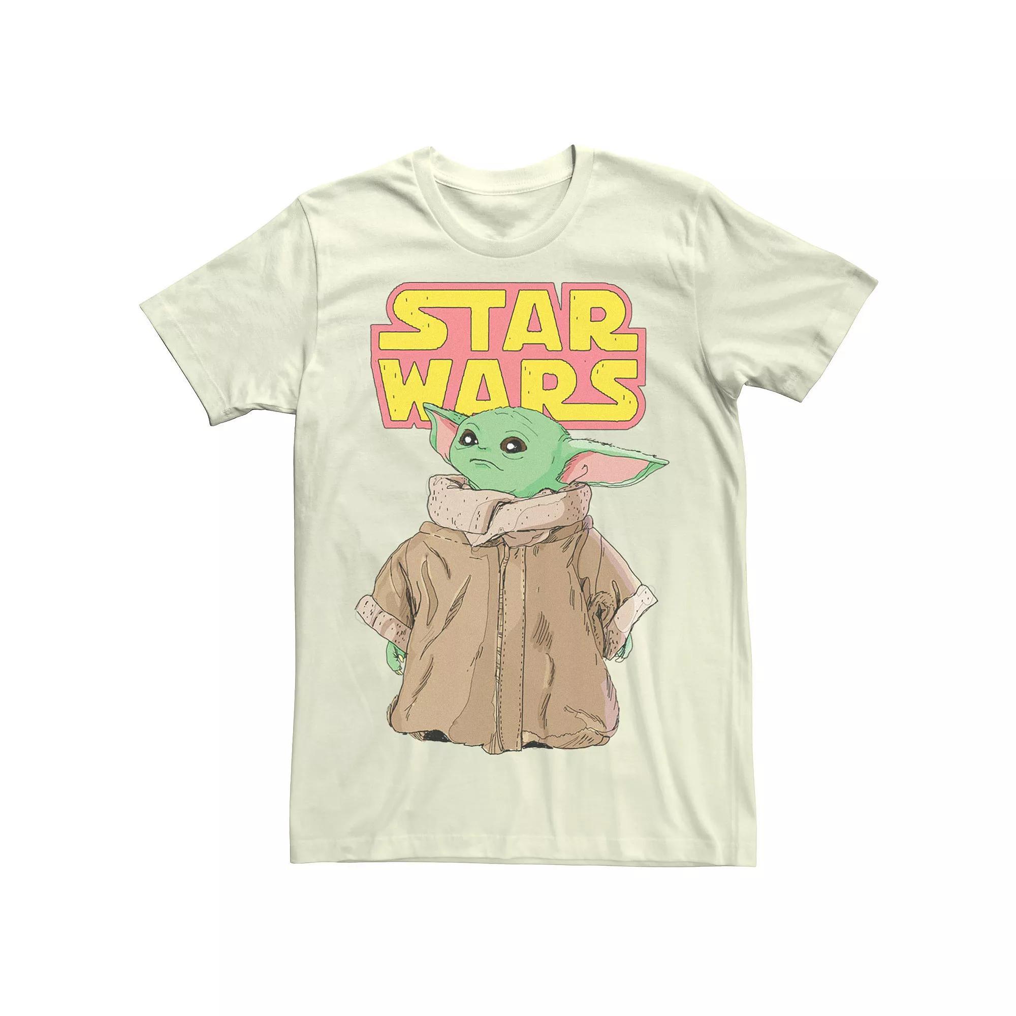 Men's Star Wars The Mandalorian The Child Cute Stare Logo Tee,  Product Image