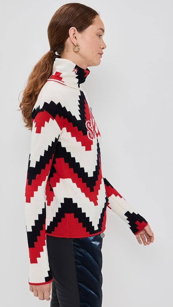 Perfect Moment Chevron Roll Neck Sweater | Shopbop Product Image