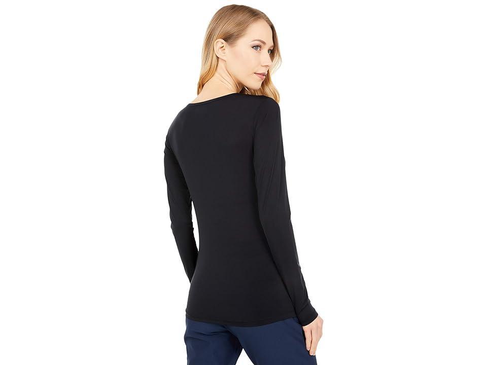 Jamie Sadock Sunsense Crew Neck Top Long Sleeve (Jet) Women's Clothing Product Image