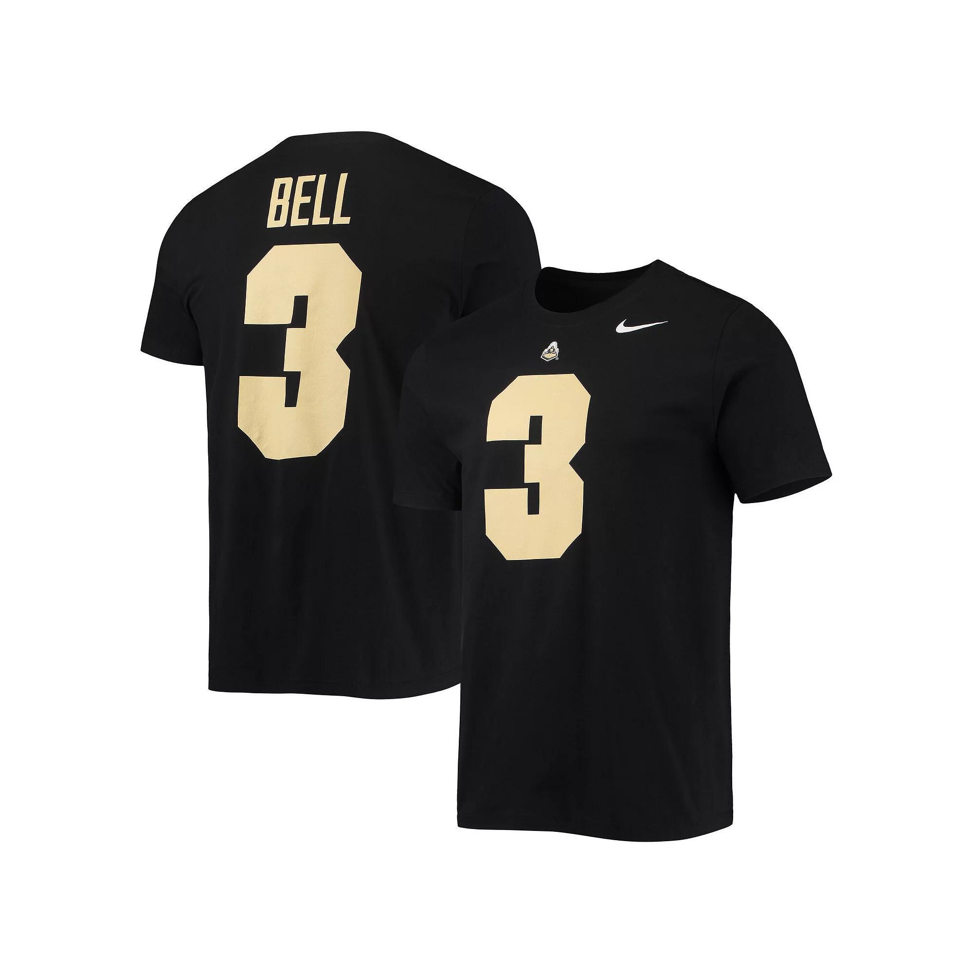 Men's Nike David Bell Black Purdue Boilermakers 2022 NFL Draft Name & Number T-Shirt,  Product Image