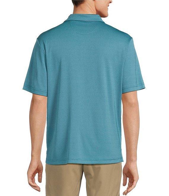 Roundtree & Yorke Performance Short Sleeve Triangle Jacquard Polo Shirt Product Image