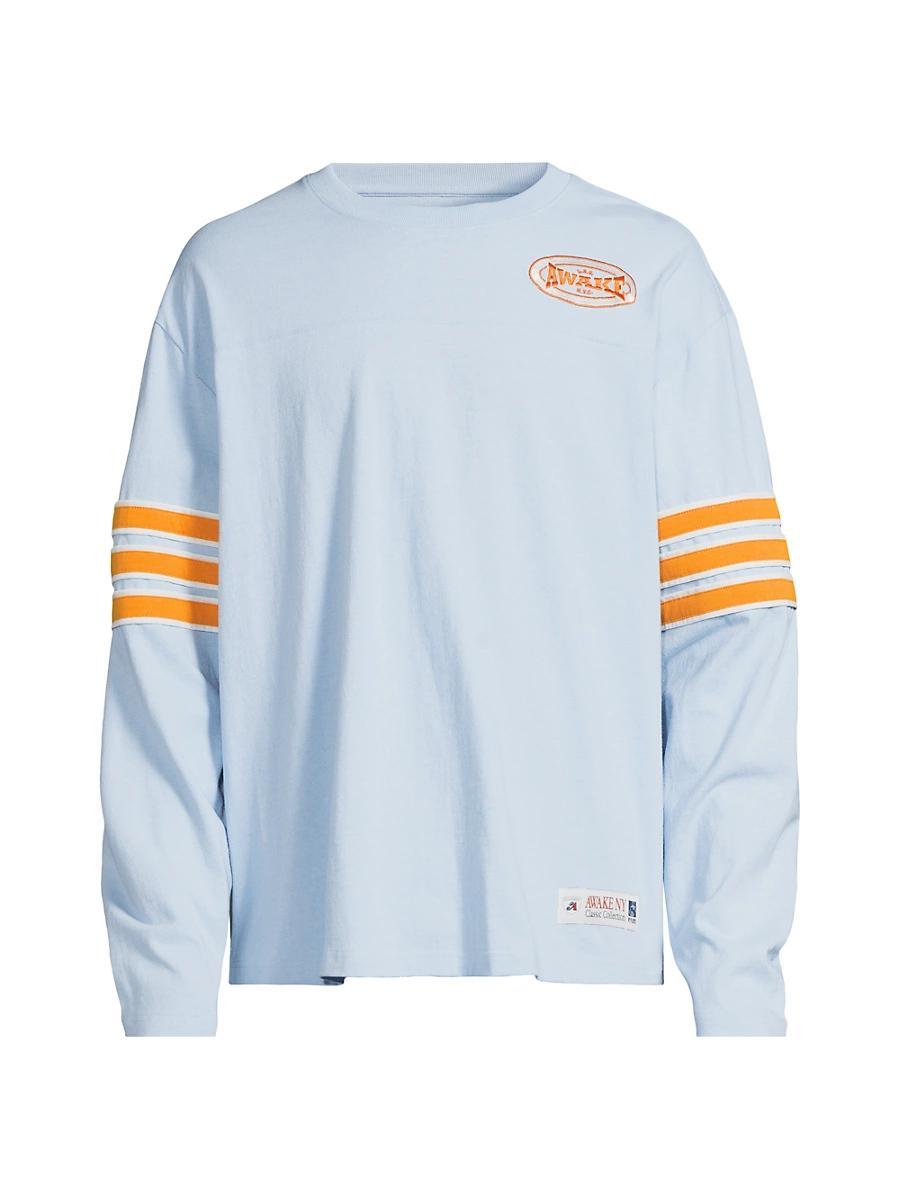 Mens Varsity Cotton Jersey Long-SleeveTop Product Image