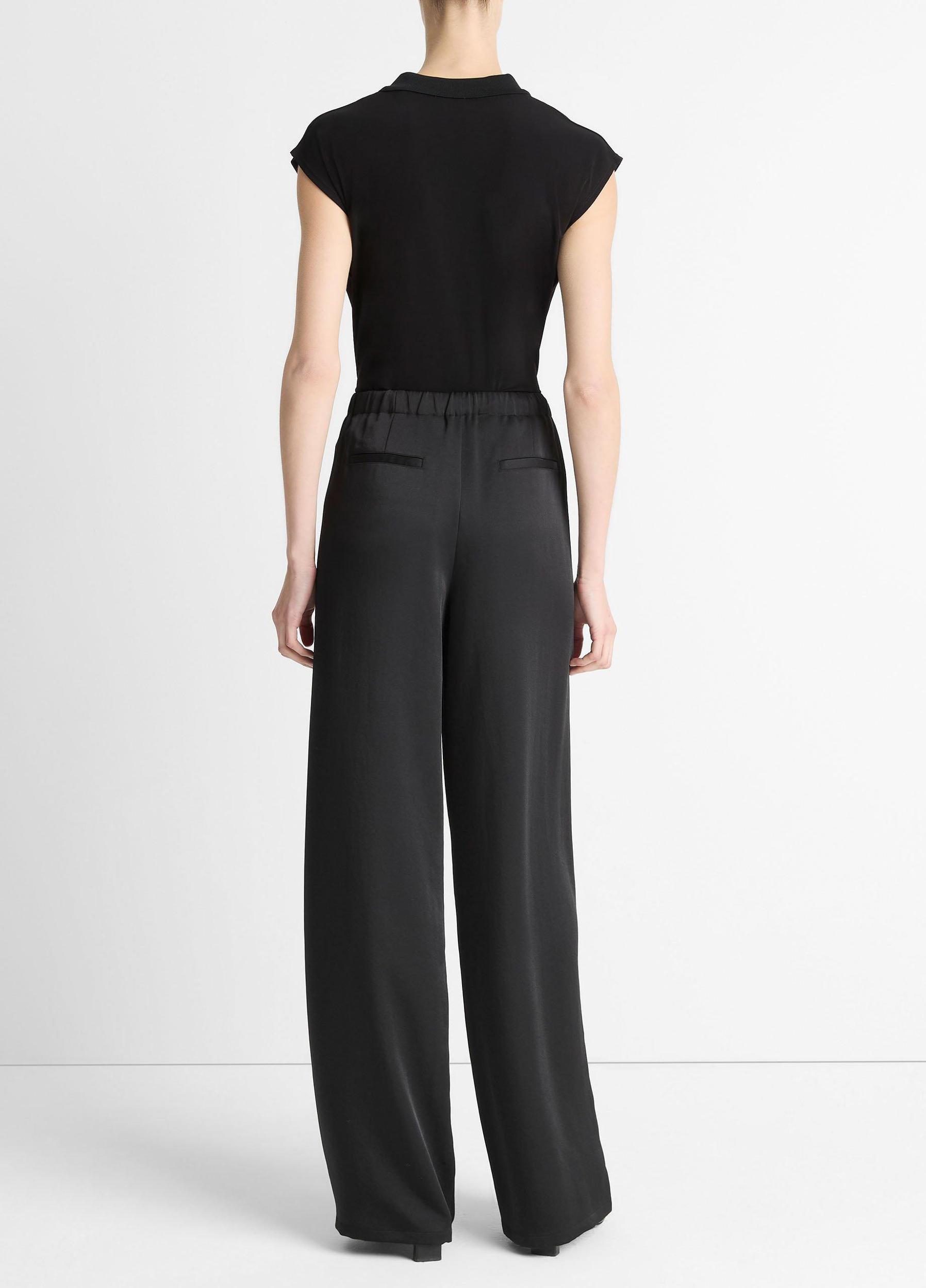 Side-Strap Crepe Pull-On Pant Product Image
