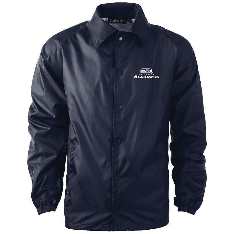 Mens College Navy Seattle Seahawks Coaches Classic Raglan Full-Snap Windbreaker Jacket SEA Blue Product Image