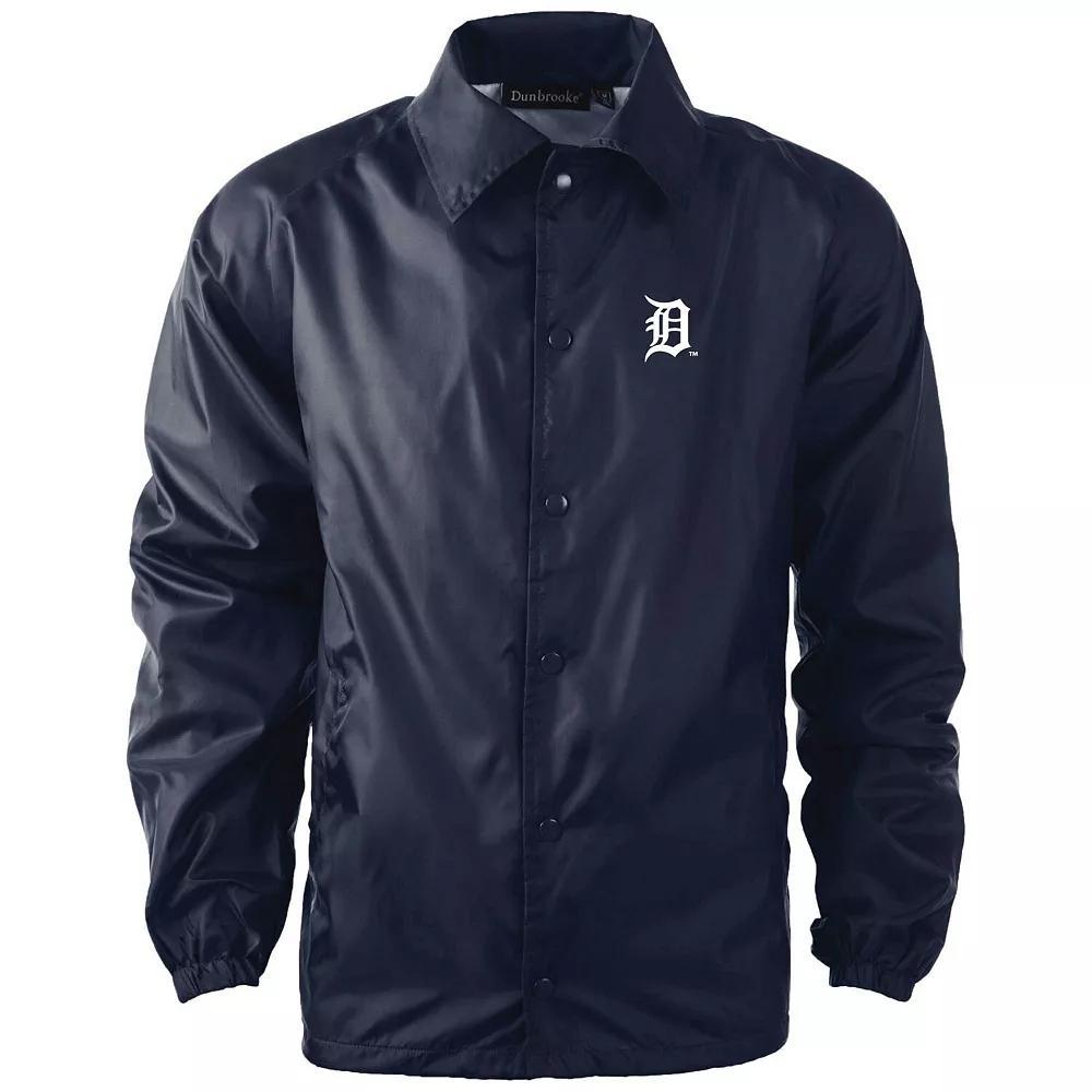 Men's Dunbrooke Navy Seattle Mariners Coach's Raglan Full-Snap Windbreaker Jacket,  Product Image