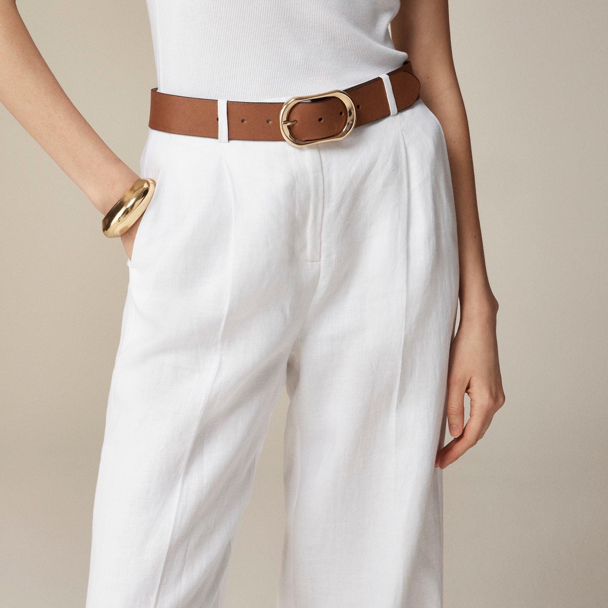 Wide-leg Essential pant in linen Product Image