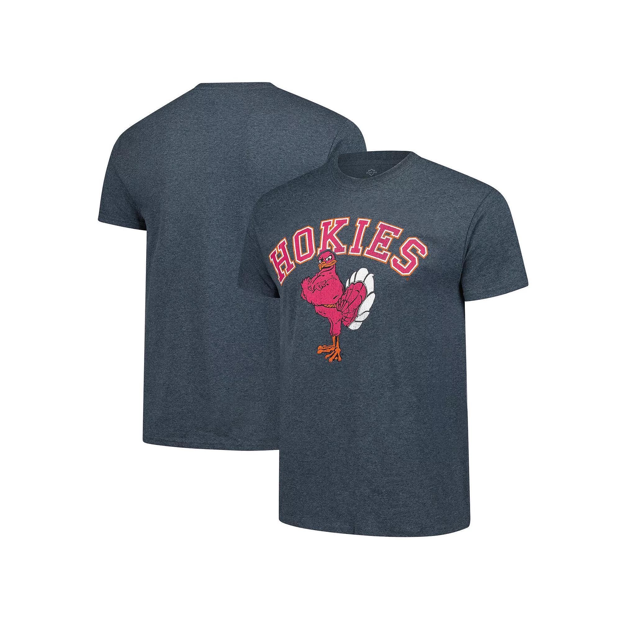 Men's Heather Charcoal Virginia Tech Hokies Basic Arch Mascot Logo T-Shirt, Size: XL Product Image