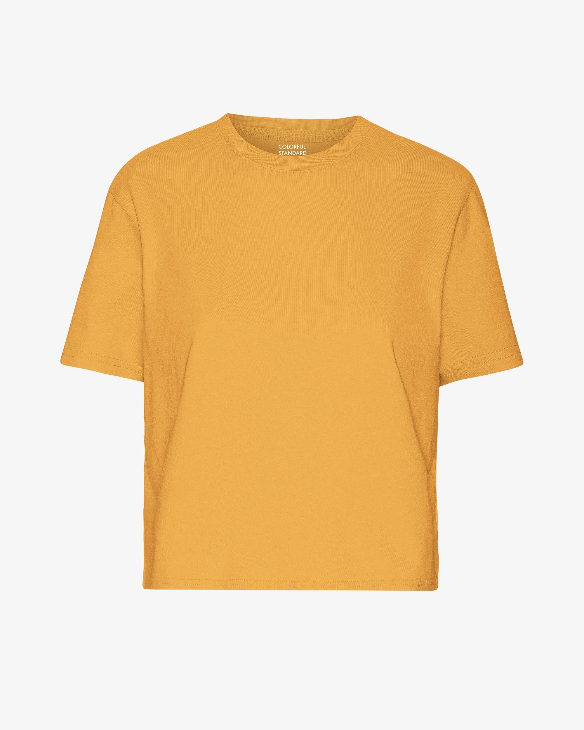 Organic Boxy Crop Tee - Burned Yellow Product Image