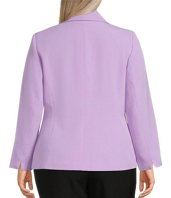 Kasper Plus Size Notch Collar Crepe Blazer Product Image