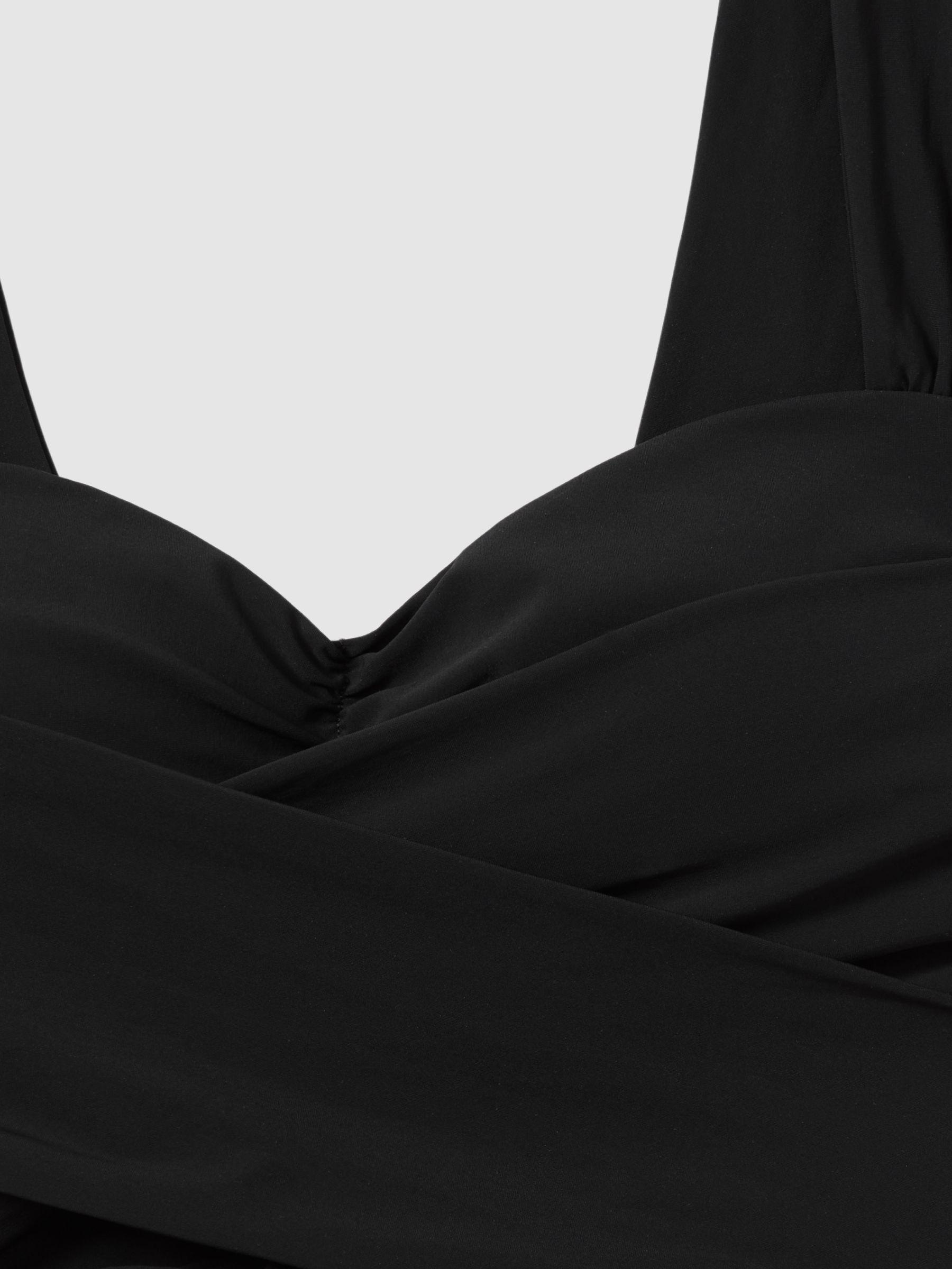 Wrap Design Bikini Top in Black Product Image