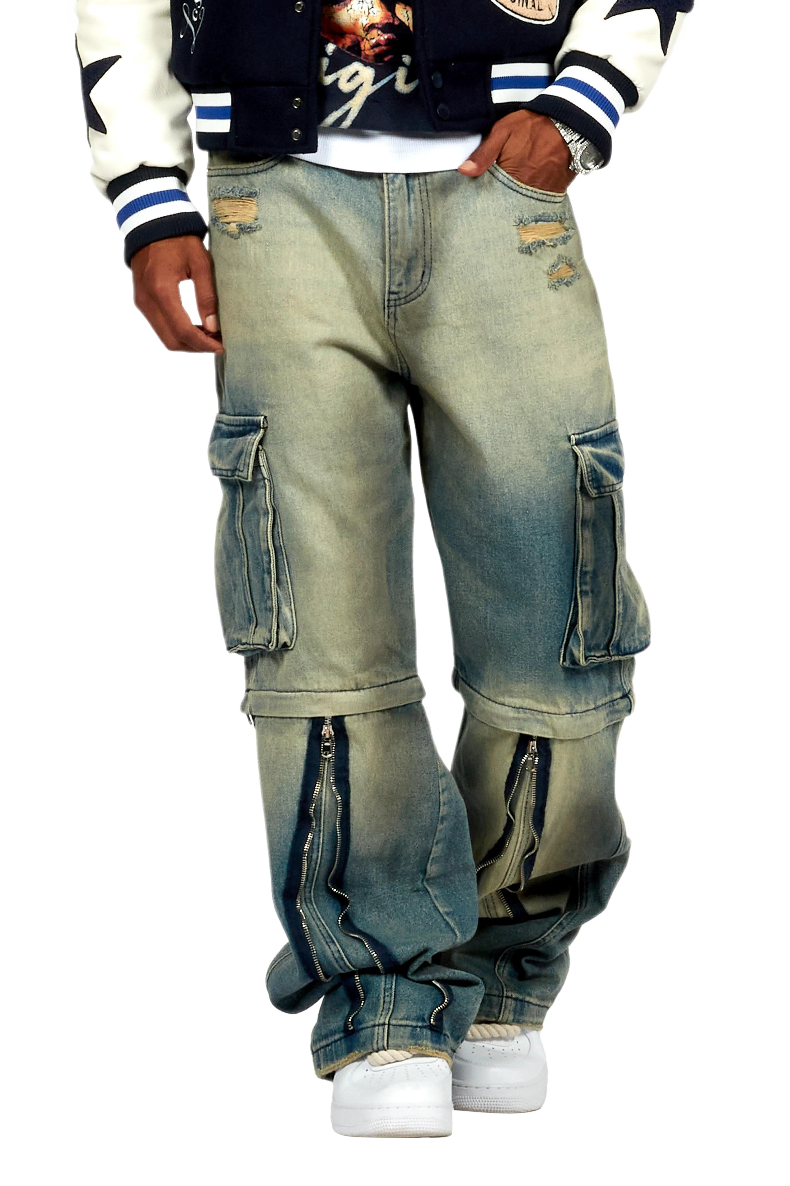 Rupert Vintage Blue Baggy Fit Jean Male Product Image