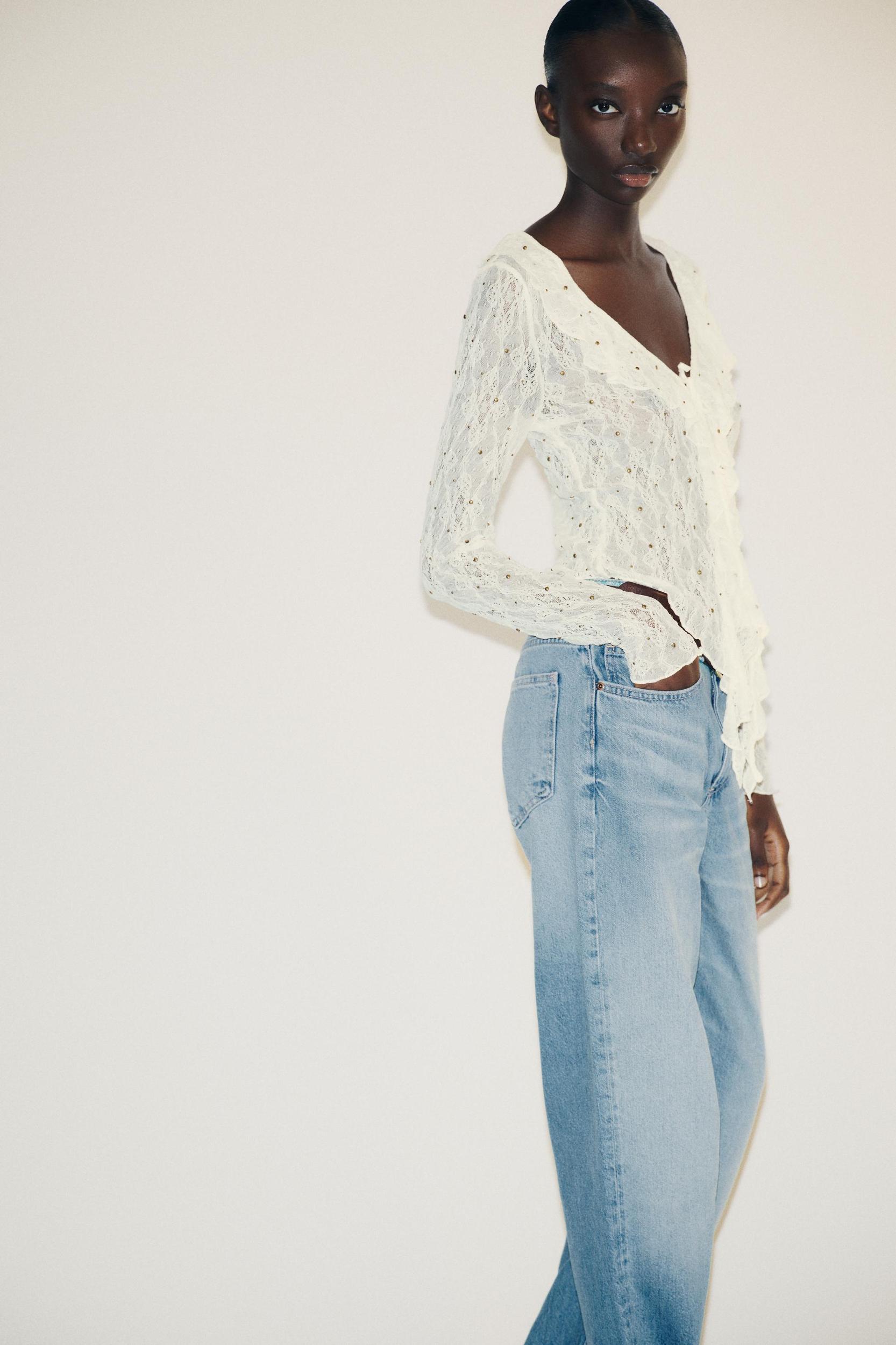 STUDDED LACE TOP Product Image