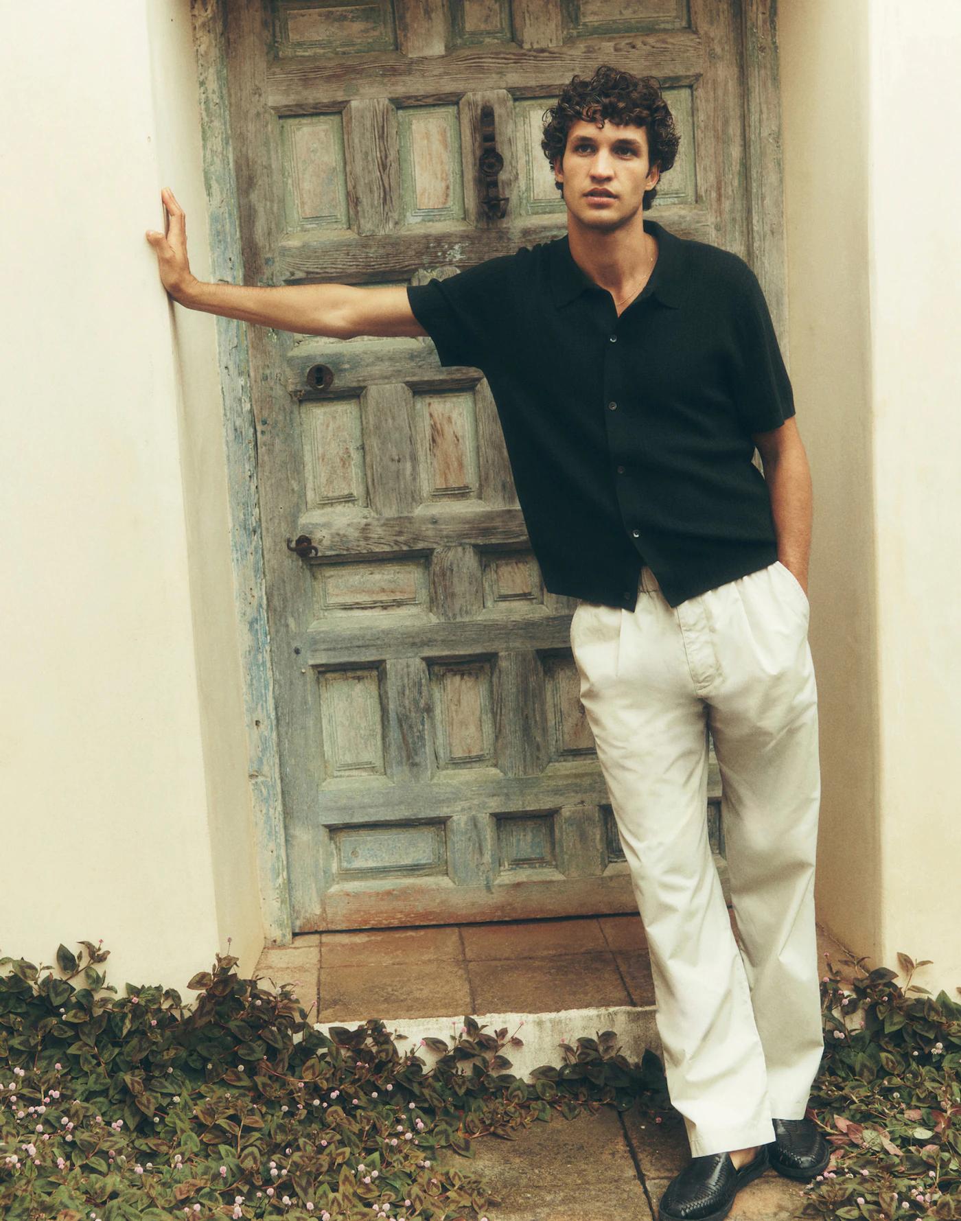 Pleated Poplin Pull-On Pant Product Image